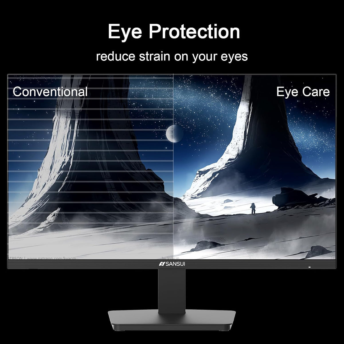 (New Open Box) 🖥️✨ SANSUI 27" FHD Computer Monitor | 120Hz • 1080P • HDR • 110% sRGB |