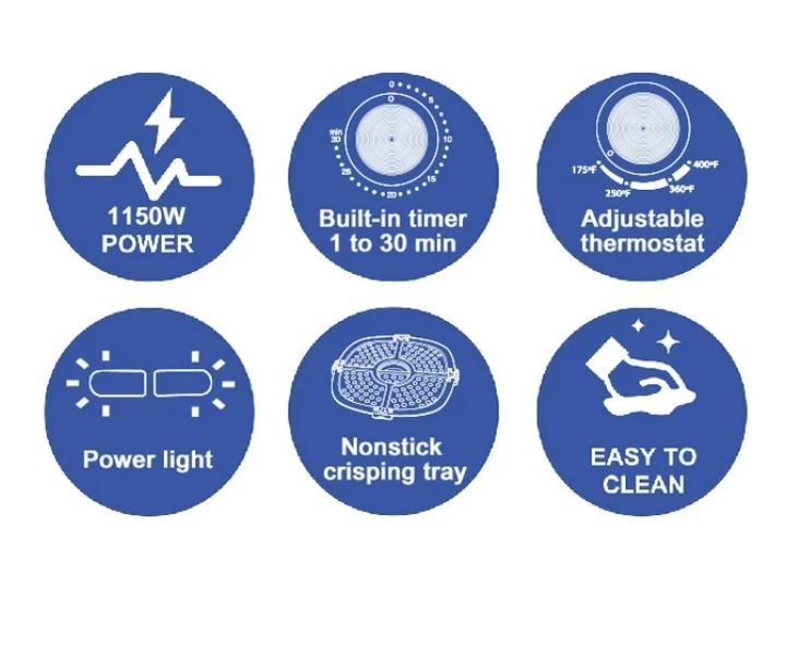 (Brand New Sealed) Mainstays 2.2 Quart Compact Air Fryer, Non-Stick, Dishwasher Safe, 1150W