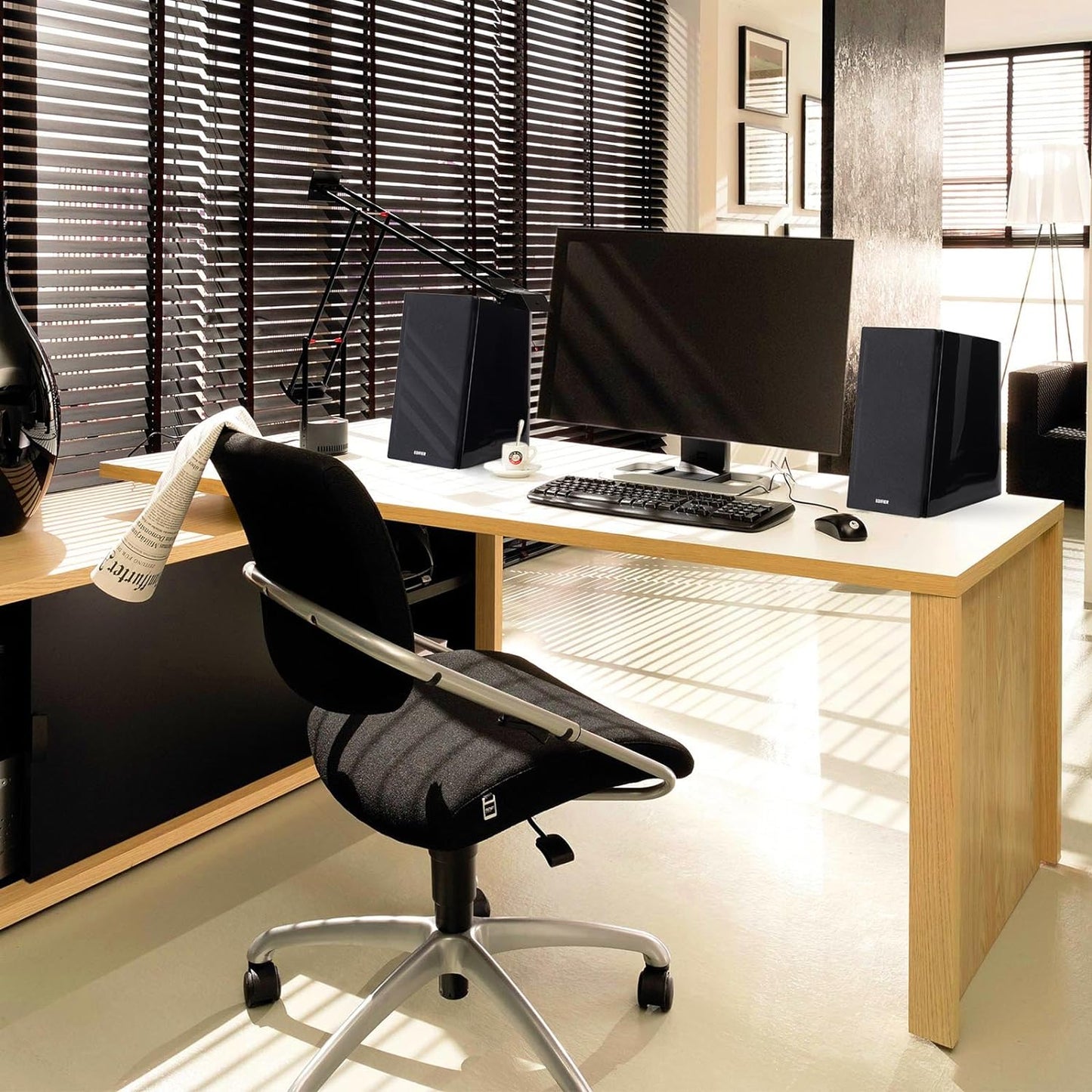 (New Open Box) Edifier R2000DB Active Bluetooth Bookshelf Speakers - RMS with 5″ Large Woofer