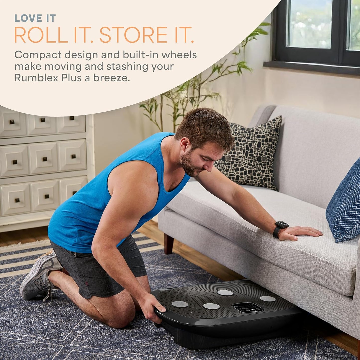 (Excellent) Lifepro Rumblex Plus 4D Vibration Plate Exercise Machine with Triple Motor Oscillation, Linear & Pulsation -Rhythm Vibrating Plate with Handles for Whole-Body Workout Equipment at Home