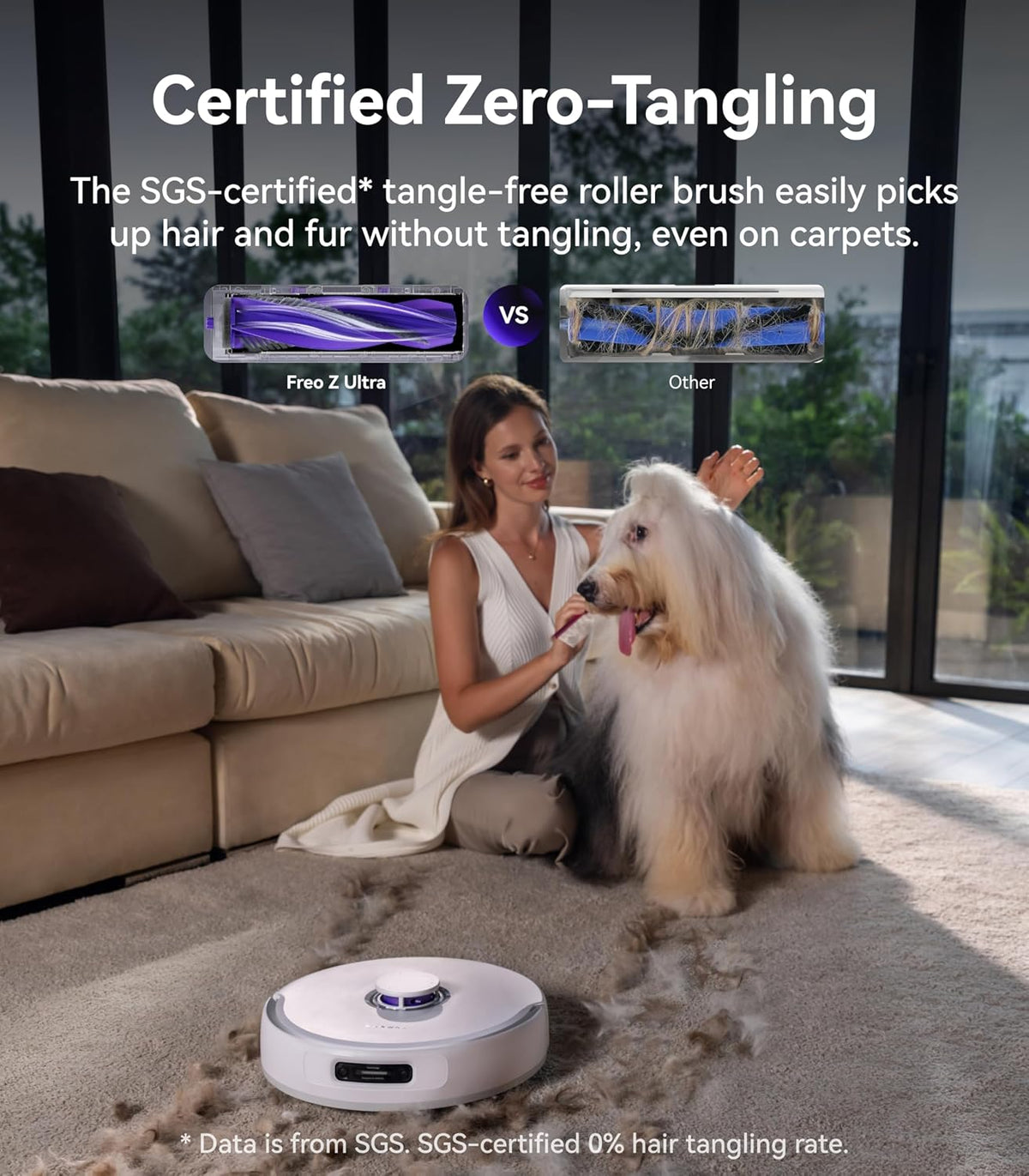 (New Open Box) NARWAL Freo Z Ultra Robot Vacuum and Mop Combo, Dual RGB Cameras and Chips, AI Avoidance, 12000Pa Suction, Real-Time Decisions, Adaptive Hot-Water Self Wash & Self Emptying, Pet Hair, Quiet