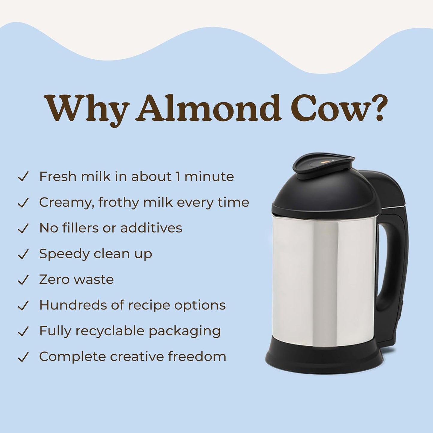 (Excellent) The Almond Cow plant-based Milk Maker