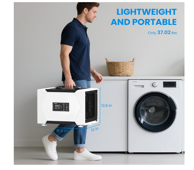 (New Open Box) 💧🏠 CADPXS 80 Pint Crawl Space/Commercial Dehumidifier with Pump & Drain Hose – Remois XP70 💦✨