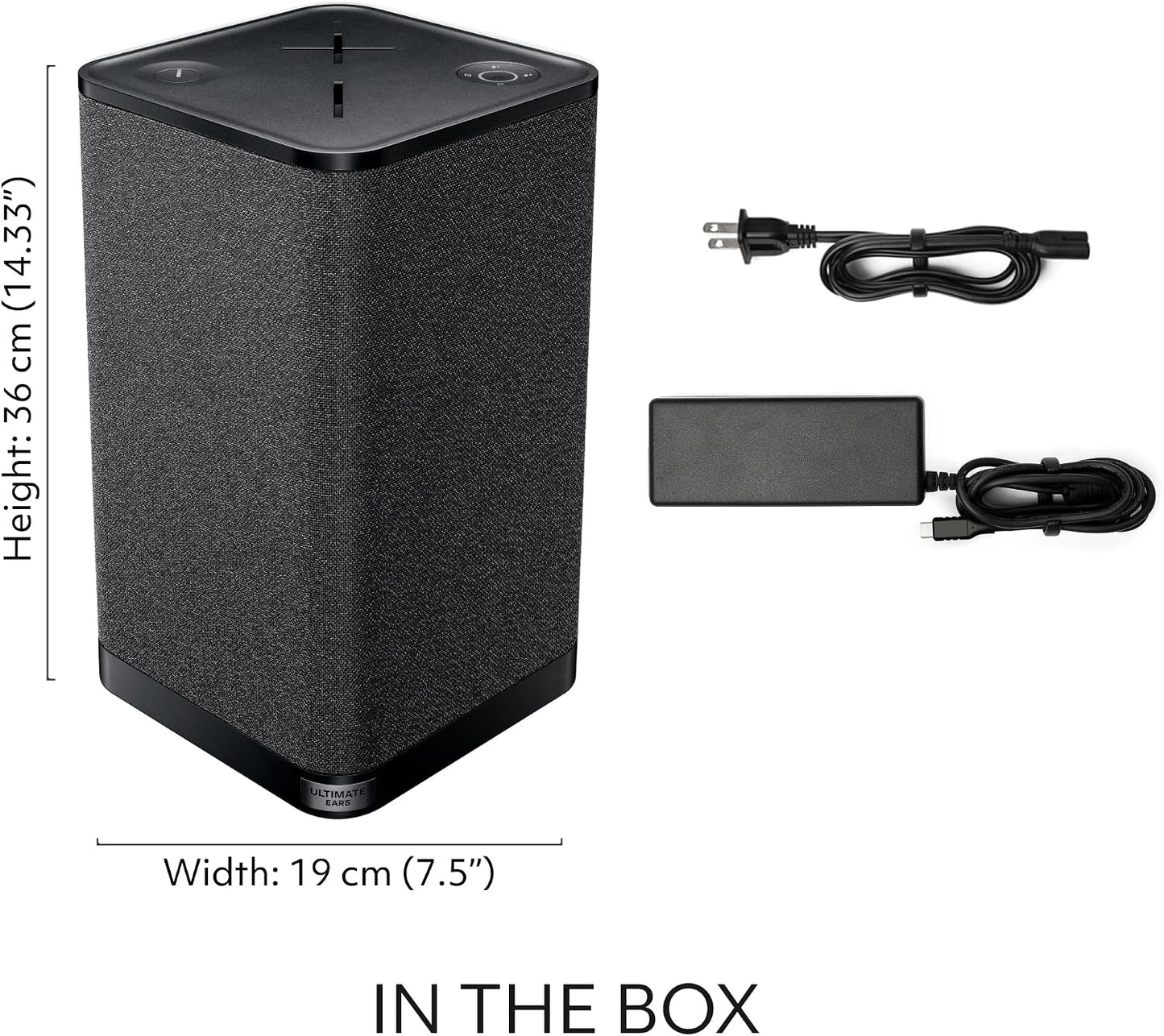 (New Open Box) Logitech Ultimate Ears HYPERBOOM Portable Wireless Speaker | Black