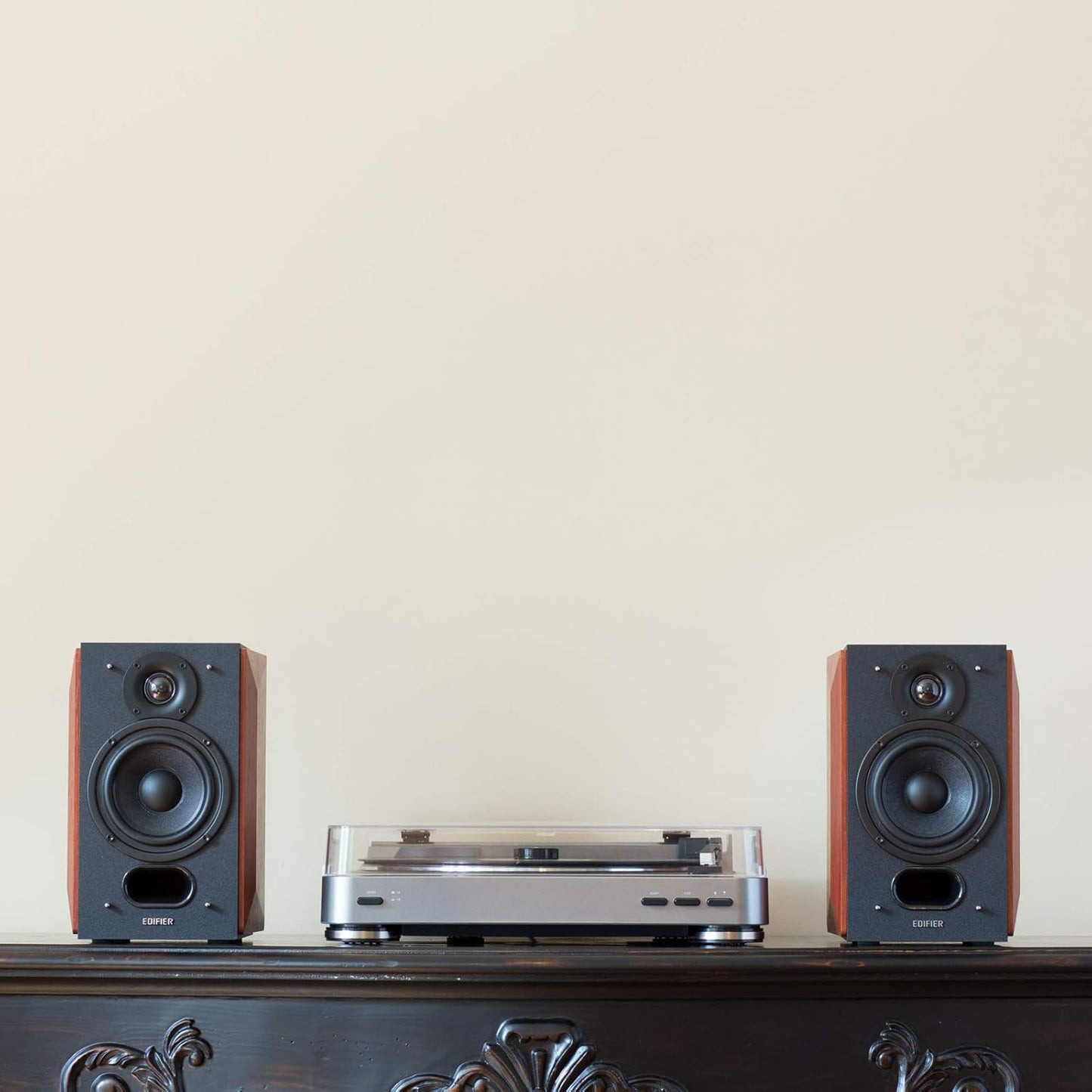 (Excellent) Edifier P17 Passive Bookshelf Speakers - 2-Way Speakers with Built-in Wall-Mount Bracket - Perfect for 5.1, 7.1 or 11.1 Side/Rear Surround Setup - Pair