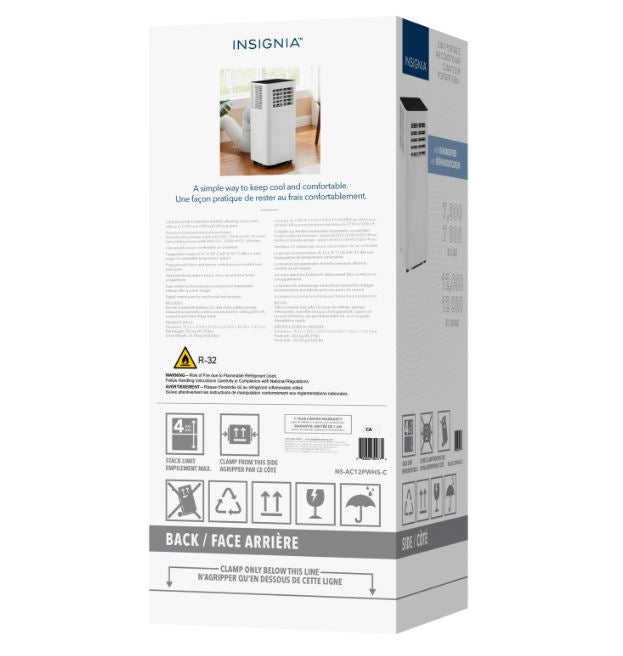 Insignia 3 in 1 Portable Air Conditioner with dehumidifier - 12000 BTU (SACC 7000 BTU)