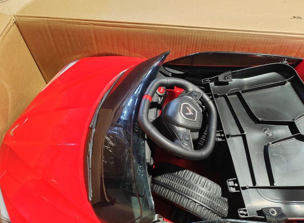 (New Open Box) 12V Chevrolet Corvette C8 Kids Ride-On Car | Remote Control