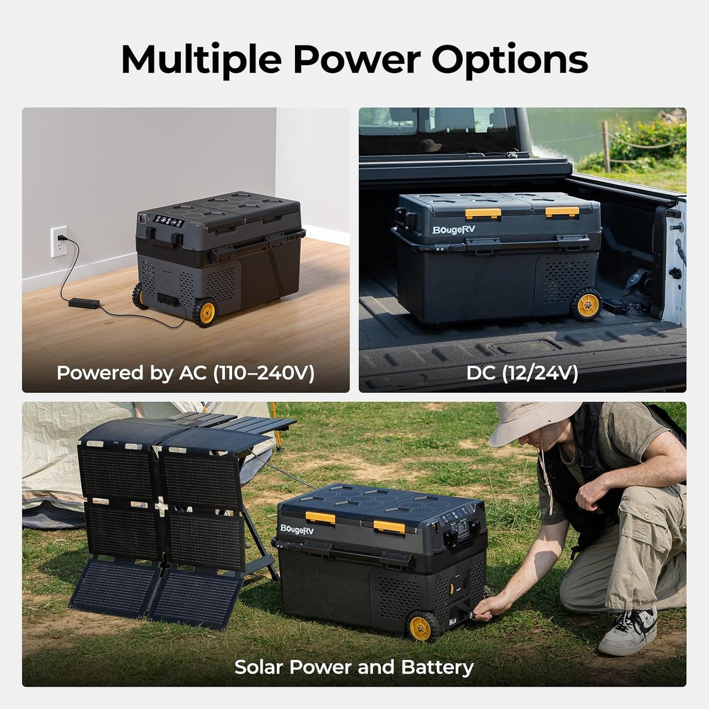 (Excellent) BougeRV 12 Volt Car Refrigerator, 43 Quart Portable Fridge Freezer with APP Control