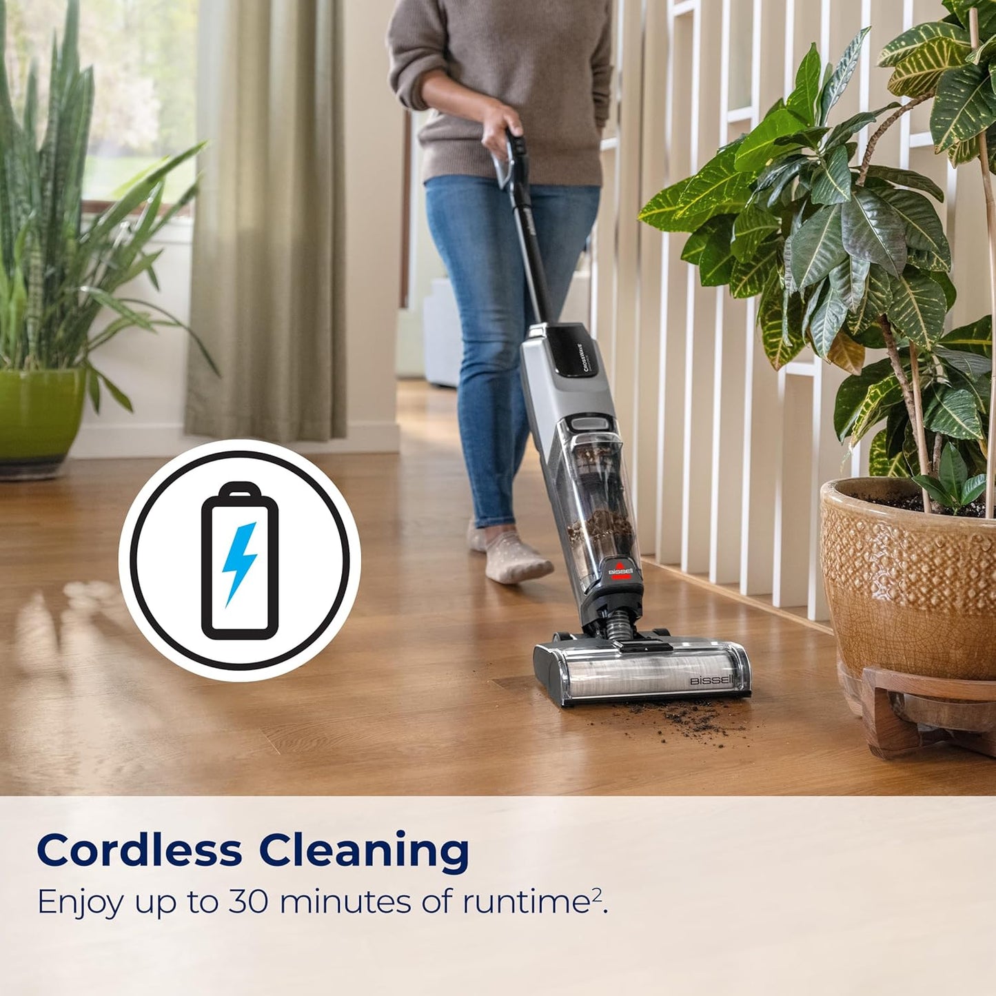 (Excellent) Bissell CrossWave OmniForce Cordless Wet Dry Multi-Surface Hard Floor Cleaner Wet-Dry Vacuum
