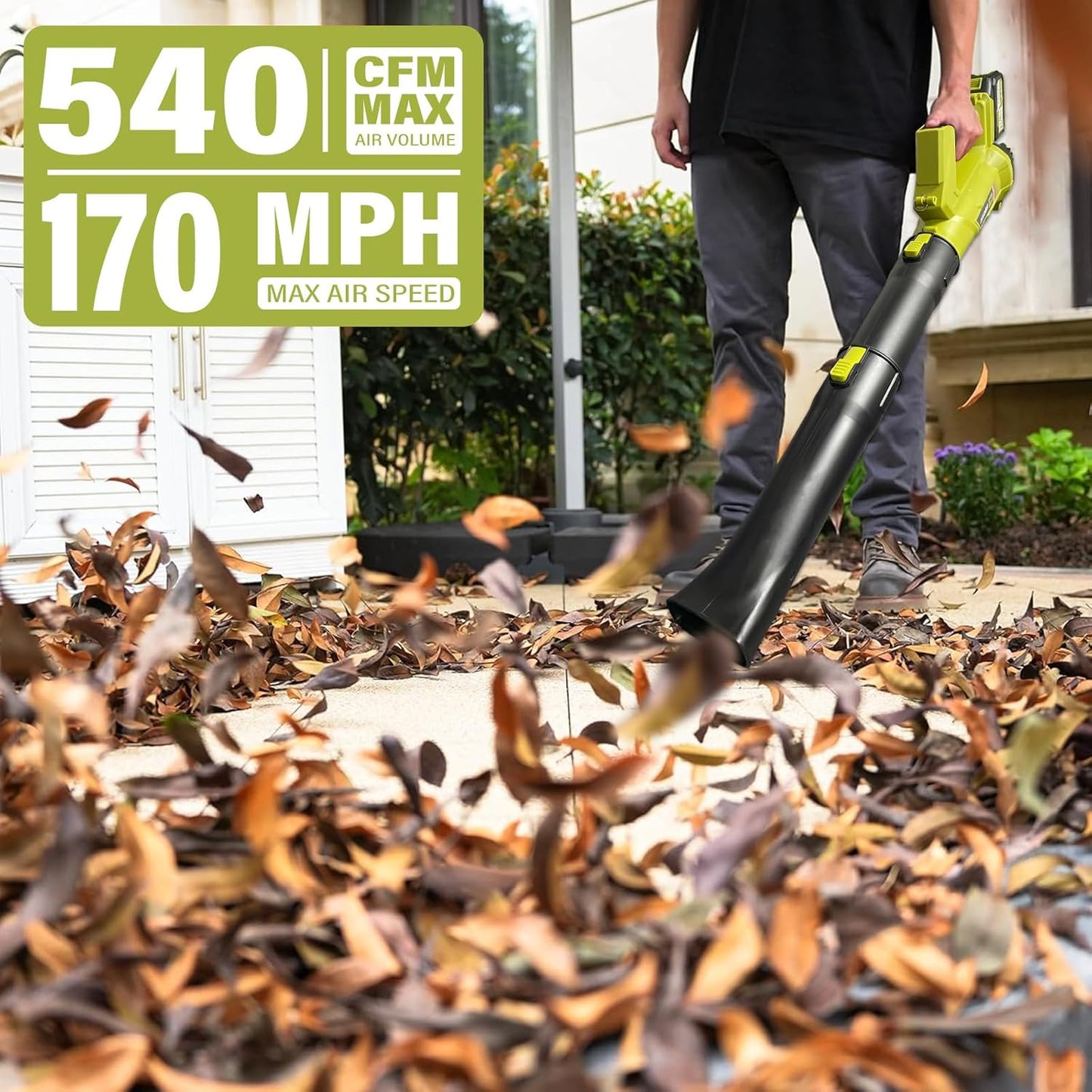 (Brand New) Akobr Cordless Leaf Blower, 540CFM/170MPH Electric Leaf Blower