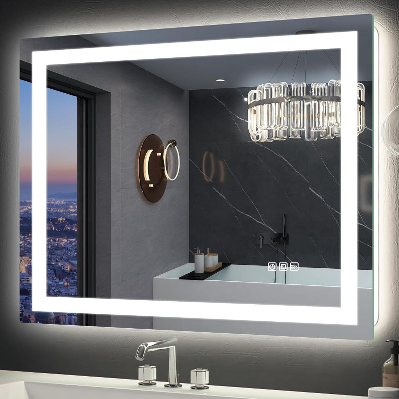 S·BAGNO LED Bathroom Mirror, 3 Colors Lighted Vanity Mirror (different sizes available)