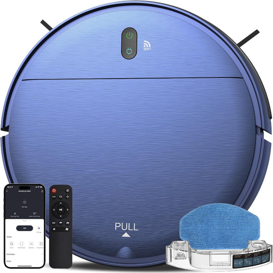 ZCWA Robot Vacuum and Mop Combo,2.4GHz WiFi Link Vacuum Robot
