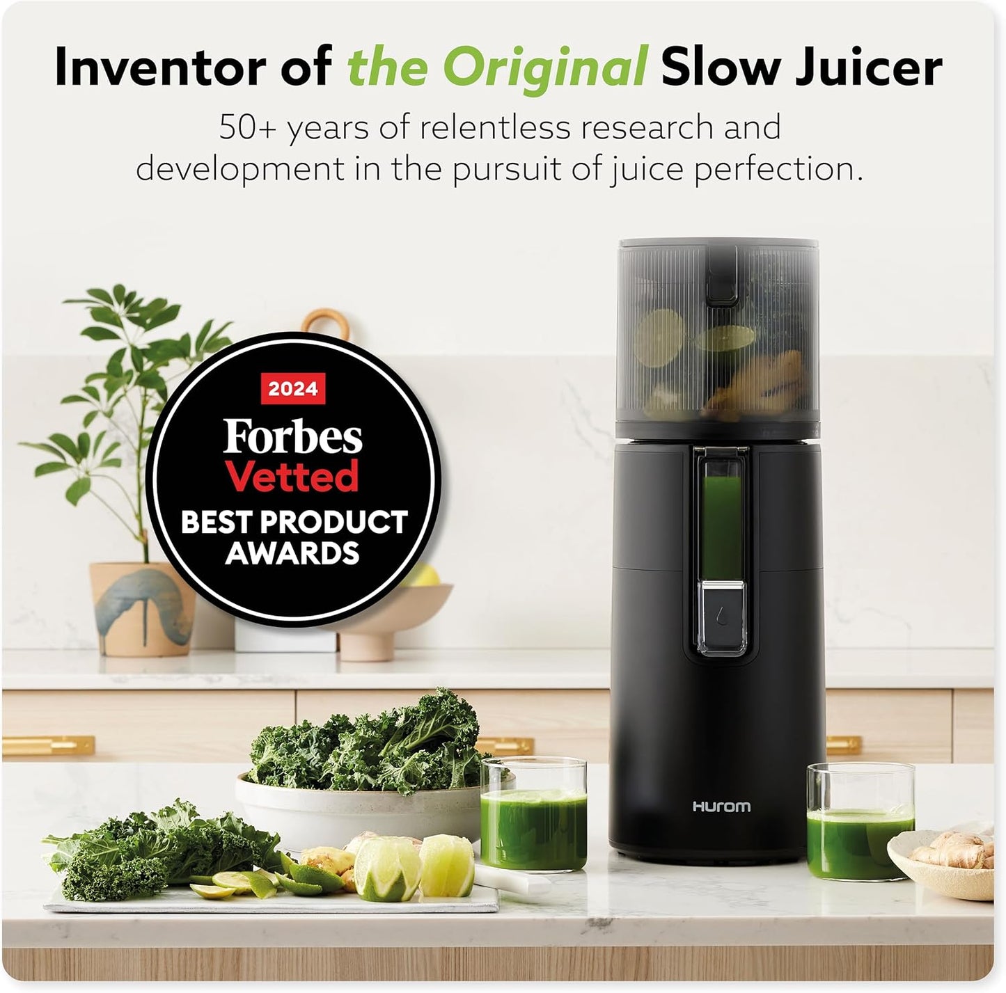 (New Open Box) Hurom H400 Cold Press Juicer Machine, Award Winning Masticating Slow Juicer, Easy to Clean, Strainer & Hands Free with Self Feeding, Wide Mouth Hopper, Easy Assembly (White)