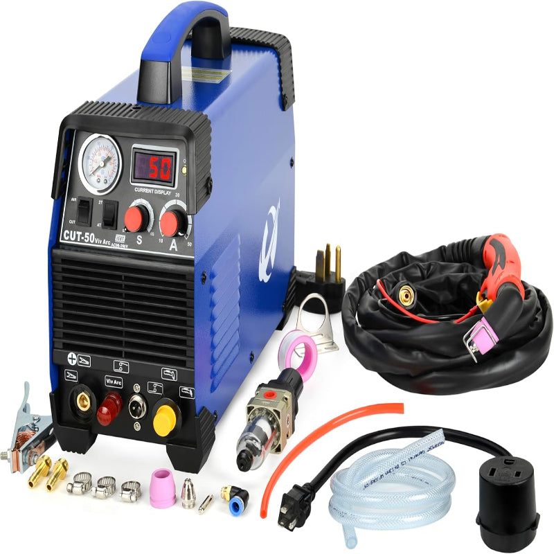Plasma Cutter, 55A Non-Touch Pilot Arc Inverter DC Inverter 120/240V Dual Voltage Cutting