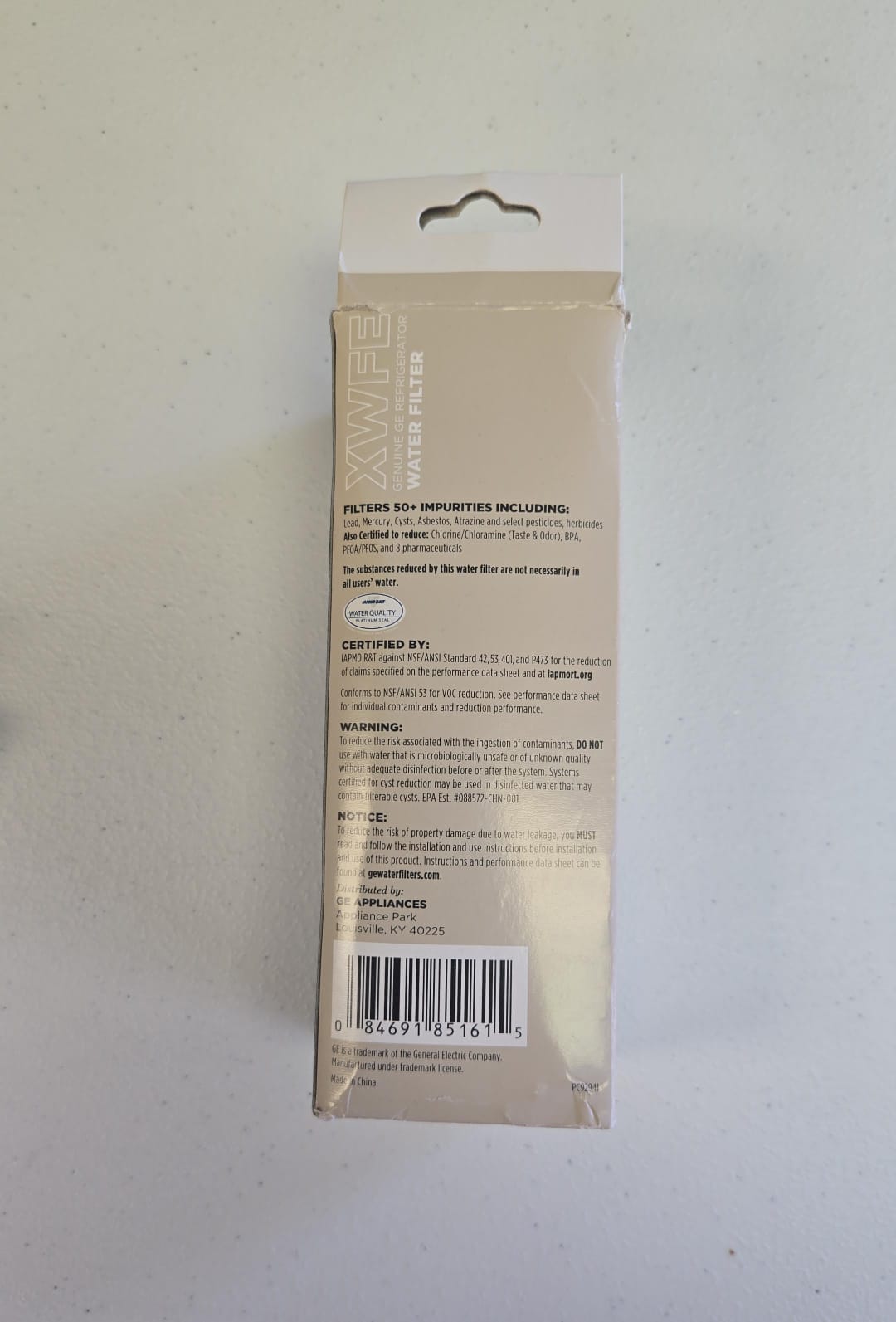 GE XWFE Refrigerator Water Filter no RFID chip