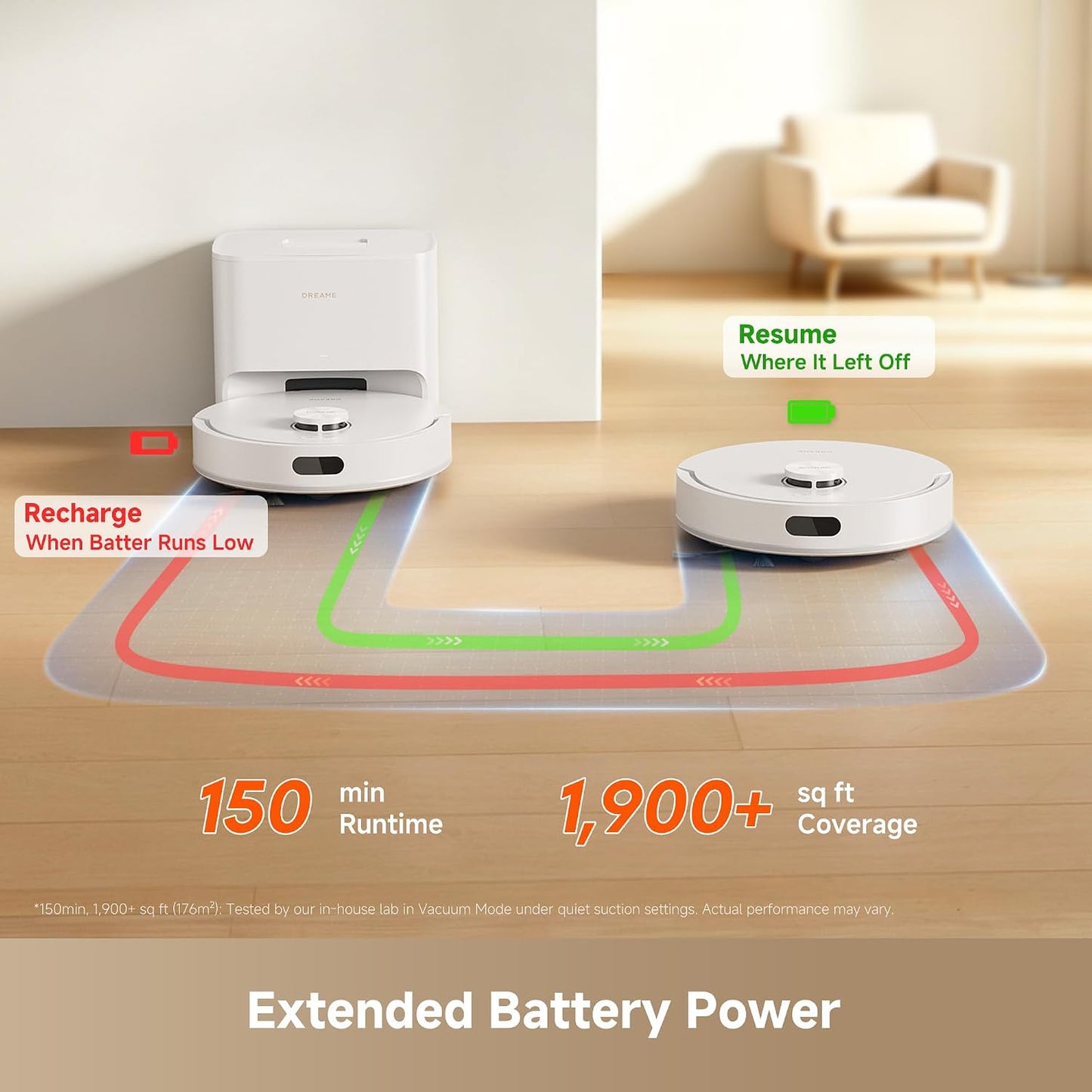 (Excellent) DREAME D20 Air Plus Robot Vacuum & Mop – 20,000Pa Suction – Self-Emptying