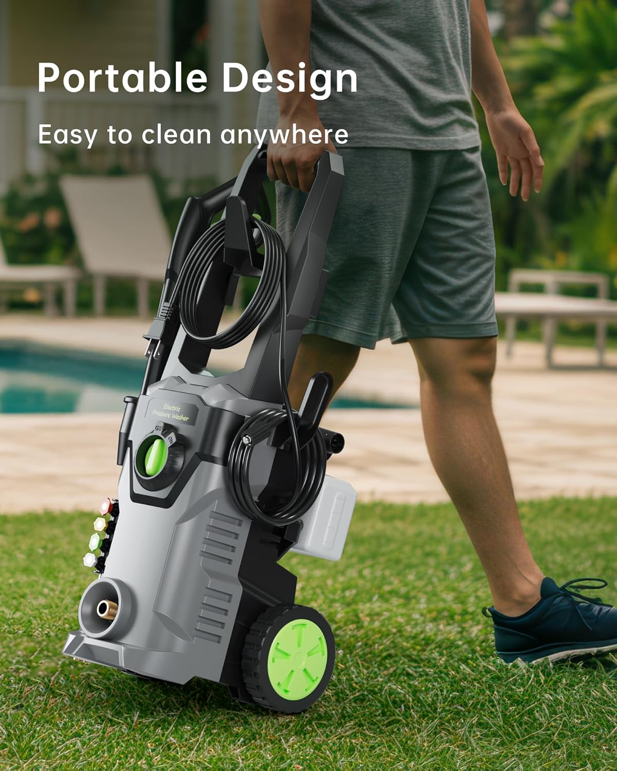Pressure Washer, Power Washer with Foam Cannon 4500PSI 2.8 GPM Max Electric Pressure Washer