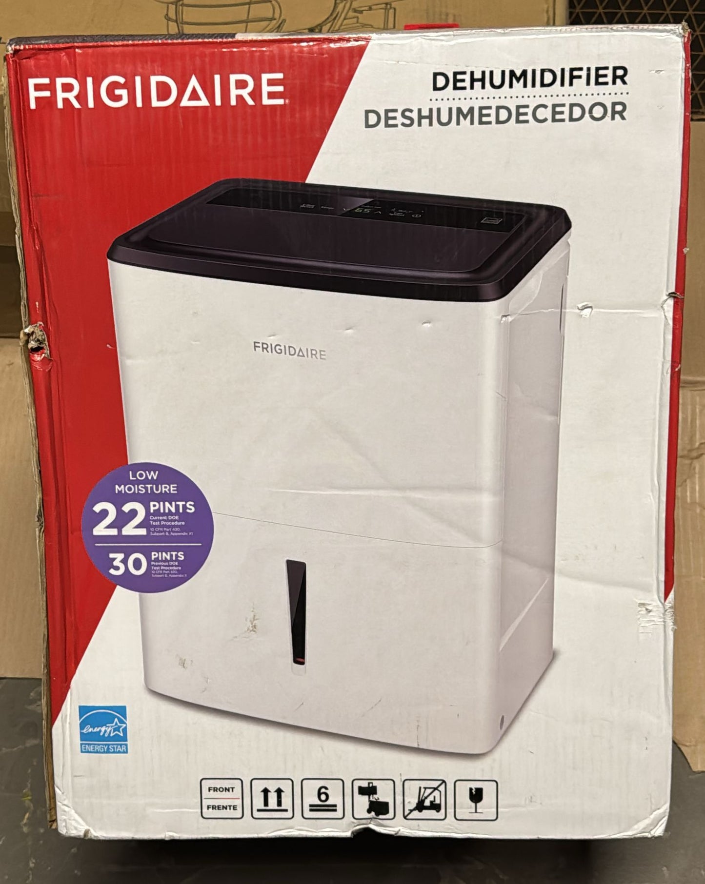 (New Open Box) Frigidaire FFAD2233W1 Dehumidifier – 22 Pint | Custom Humidity Control | White