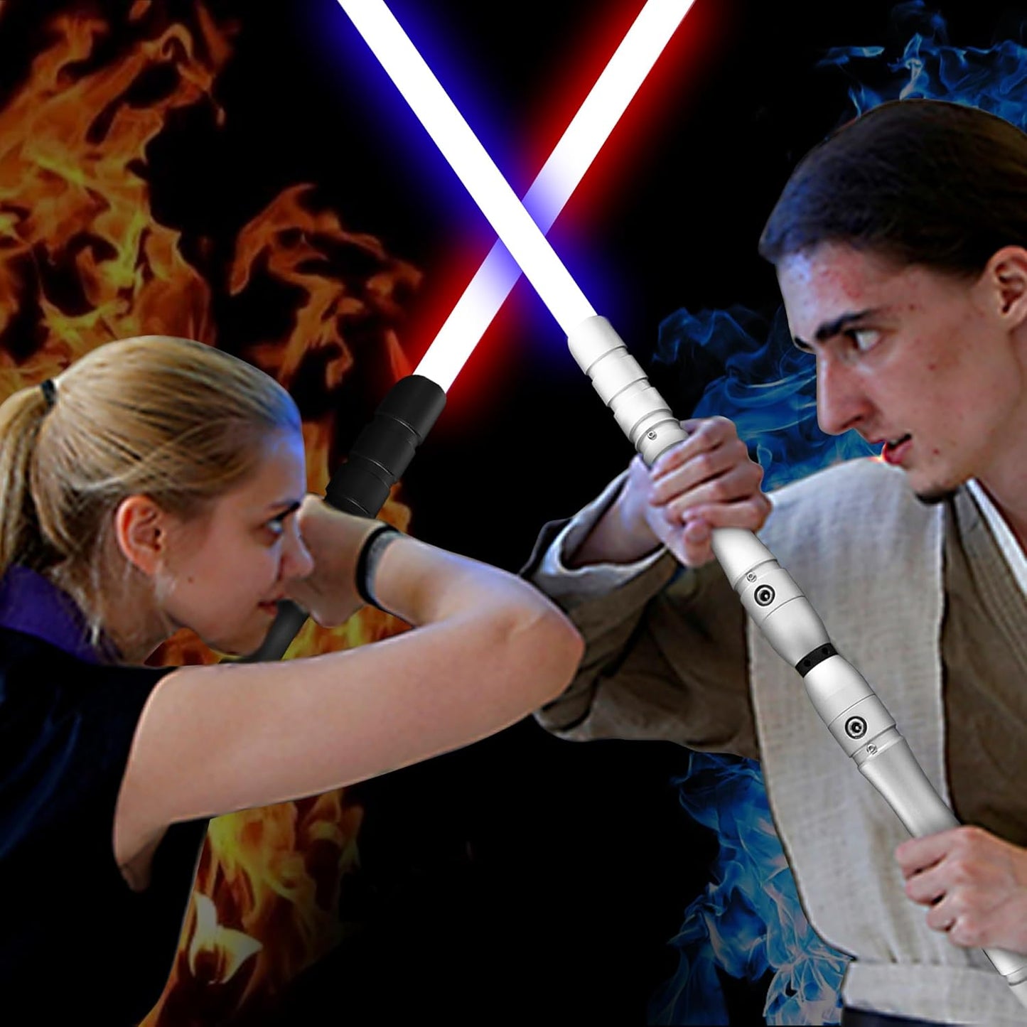 (New Open Box) YDDSABER Dueling Lightsaber for Adults Replaceable Blade FX Light Saber 4 Modes Sounds