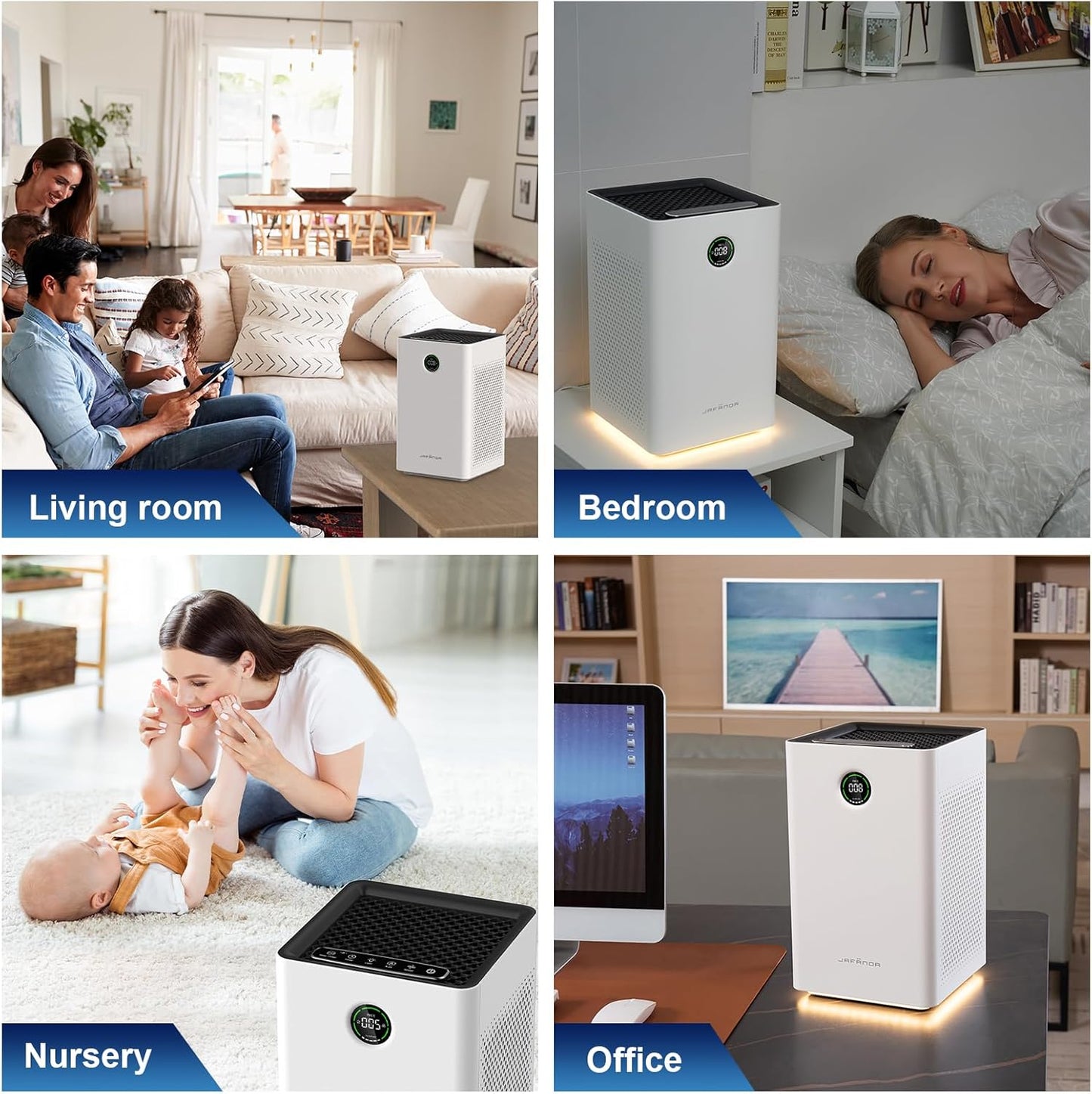 (New Open Box) Jafanda Air Purifiers for Home Large Room,1190 sqft Coverage, 3-Stage Filtration System, True HEPA