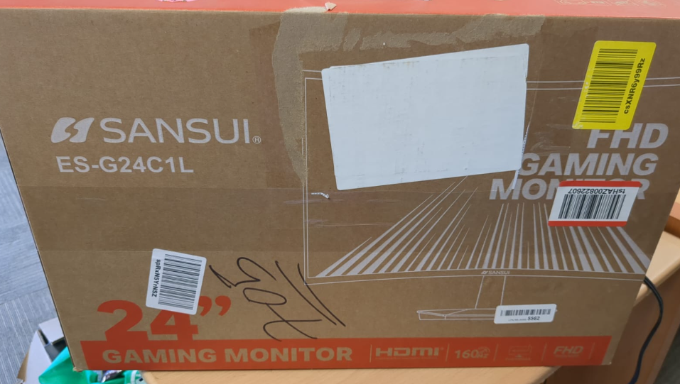 (New Open Box) SANSUI Curved 24 Inch Gaming Monitor 160Hz FHD 1080P Computer Monitor MPRT 1ms 1500R Fast VA, Freesync,HDR,3000:1 Contrast Ratio, HDMI2.0,DP1.4, VESA Compatiable(ES-G24C1L HDMI Cable Included)