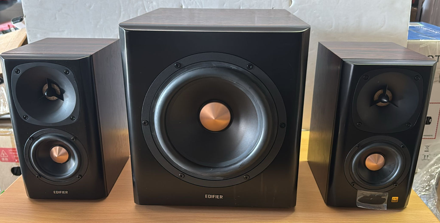 (Excellent) Edifier S360DB Bookshelf Speakers with Subwoofer, 2.1 Speaker System, Bluetooth v5