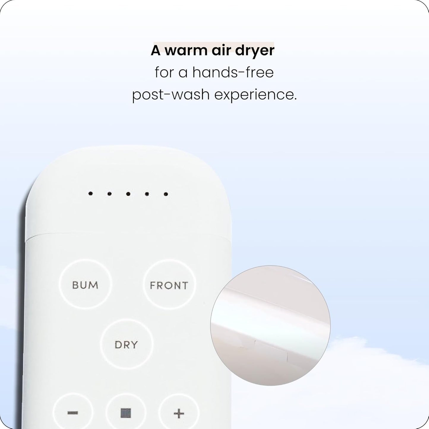 (New Open Box) TUSHY Ace Elongated Electric Bidet & Heated Seat. A Luxury Clean. Seat Sensor & Soft Close Lid. Self Cleaning Nozzle, Remote Control Water Temp, Pressure Control, and Air Drier.