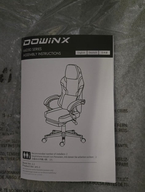 (New Open Box)  Dowinx Ergonomic Series 6650 Gaming Chair | Pocket Spring Cushion • Footrest