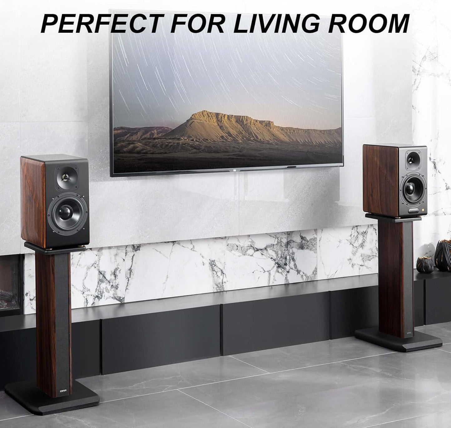 (New Open Box) Edifier S3000MKII Audiophile Active Speakers, Wireless Powered Bookshelf Speaker Bluetooth 5.0 aptX with Planar Diaphragm Tweeters, Hi-Res Audio and 6.5" Woofers