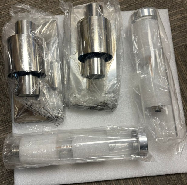 (New Open Box)  YUYI Nickel Wall Sconces Set of 2 | Clear Glass Shades • Modern Indoor Vanity Lighting •HB-76