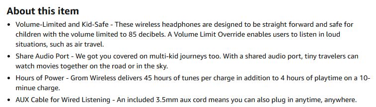 (Brand New) Skullcandy Grom Wired Headphones, Volume-Limiting Audio, Comfortable Over-Ear Fit
