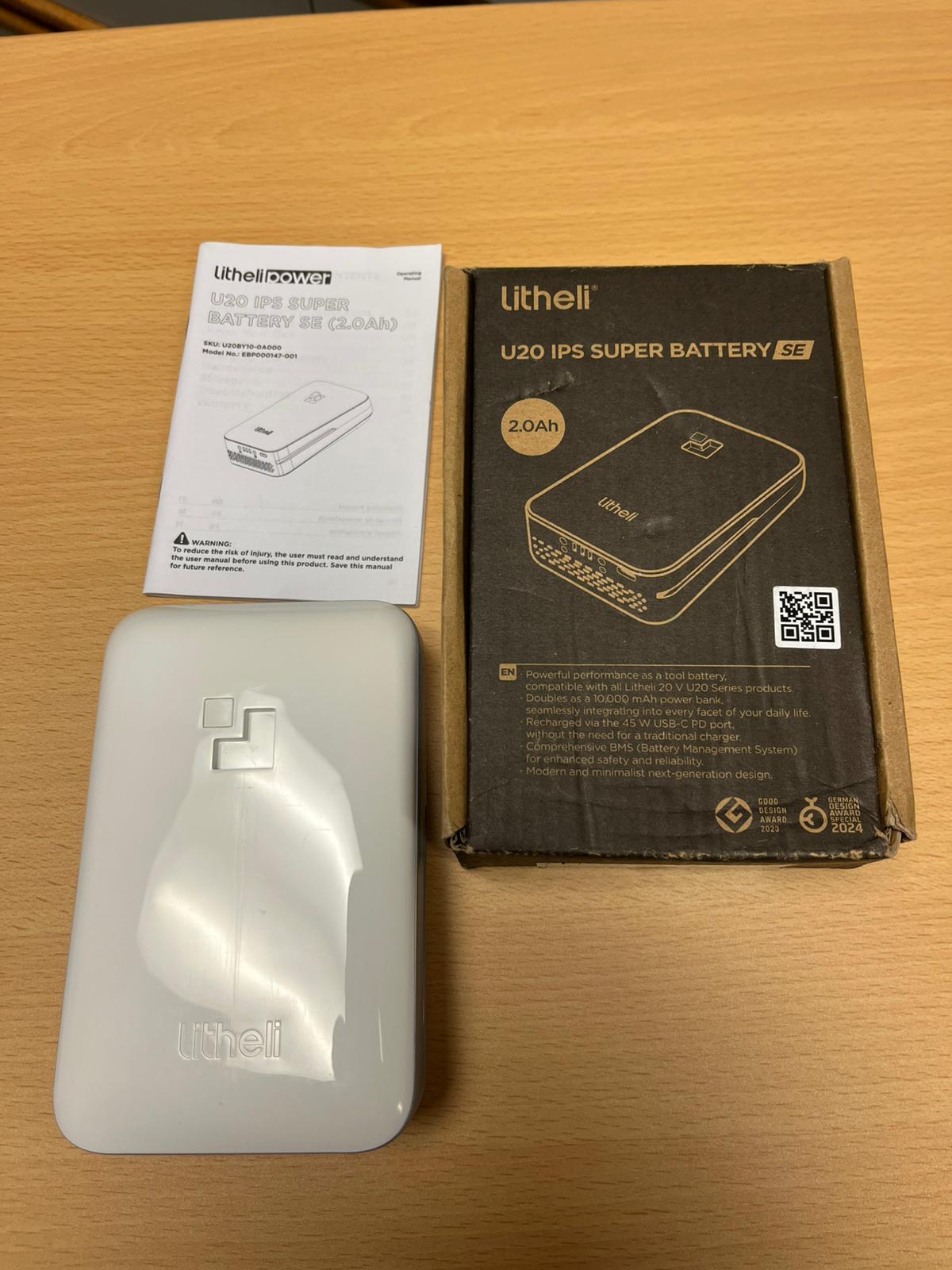 (New Open Box) Litheli Battery Pack 20V, 2.0Ah Replacement Lithium Batteries U20 Series Power Tools (SE Version)