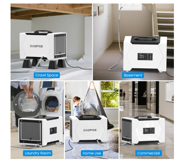 (New Open Box) 💧🏠 CADPXS 80 Pint Crawl Space/Commercial Dehumidifier with Pump & Drain Hose – Remois XP70 💦✨