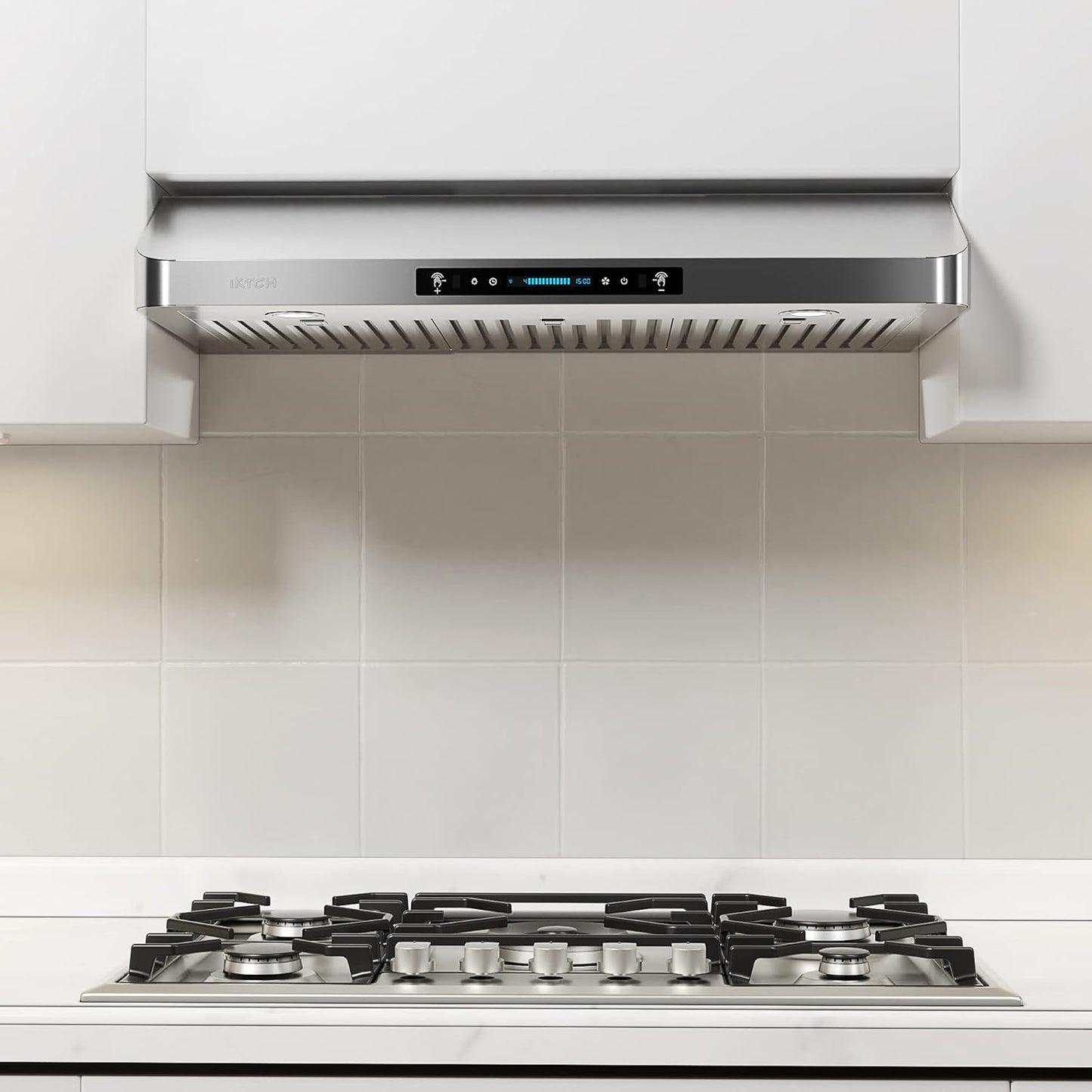 (New Open Box) IKTCH 30 Inch Under Cabinet Range Hood with 900-CFM, 4 Speed Gesture (IKC01-30)