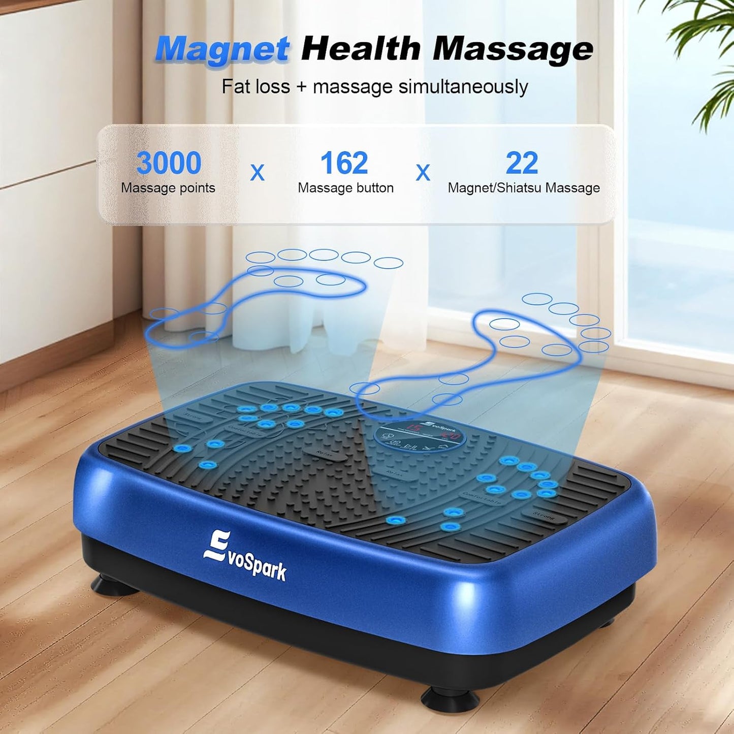 (New Open Box) EvoSpark Vibration Plate Exercise Machine | Dual Motor • 450 LBS Capacity
