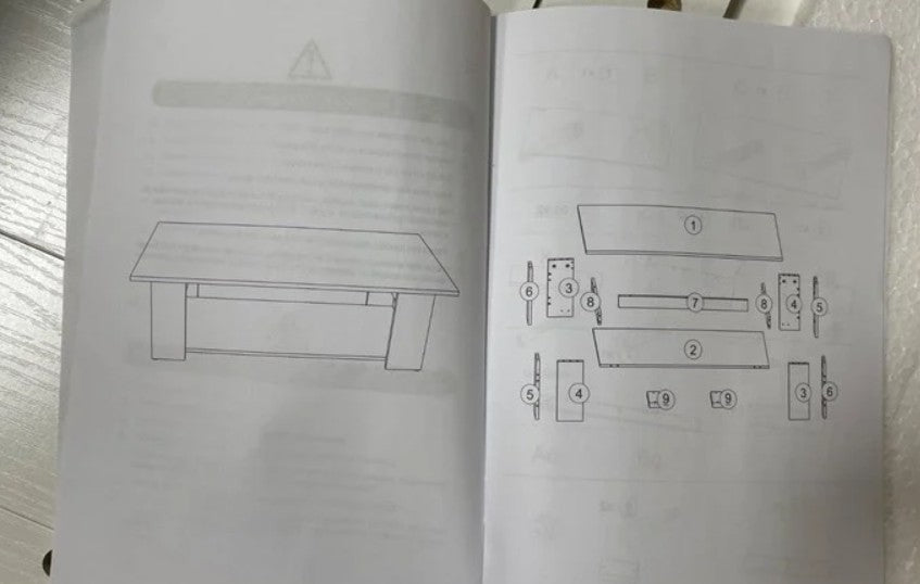 (New Open Box) Coffee Table 2-Tier Modern Center Cocktail Table W/Storage Shelf for Living Room