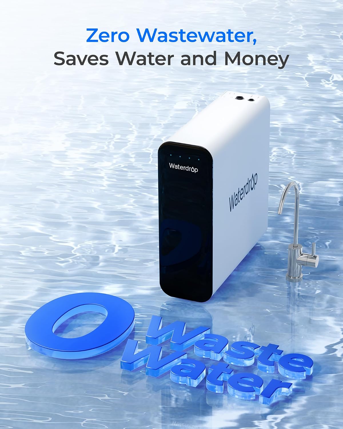(New Open Box) Waterdrop TSU 0.01 Micron Ultra Filtration Under Sink Water Filter System