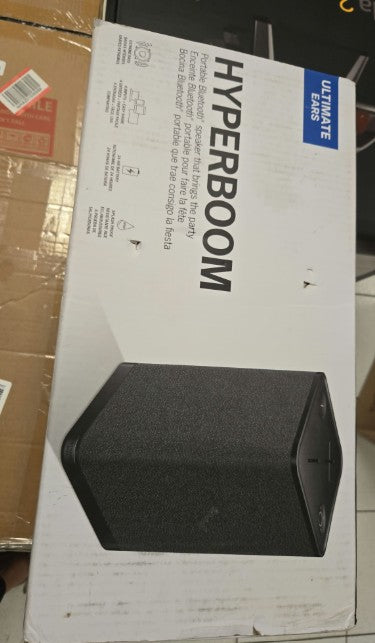 (New Open Box) Logitech Ultimate Ears HYPERBOOM Portable Wireless Speaker | Black