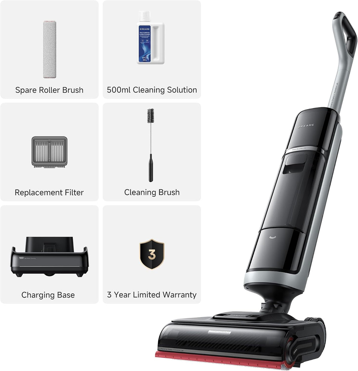(Excellent) DREAME H15 Pro Heat Wet Dry Vacuum Cleaner – Hot Water Floor Cleaning | 22KPa Suction