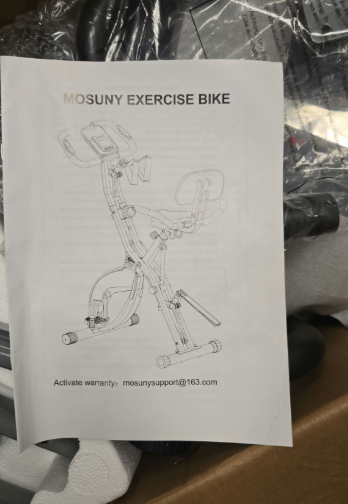 (New Open Box) MOSUNY 5-in-1 Folding Exercise Bike | 350 LBS • 16-Level Magnetic Resistance • Super-Silent