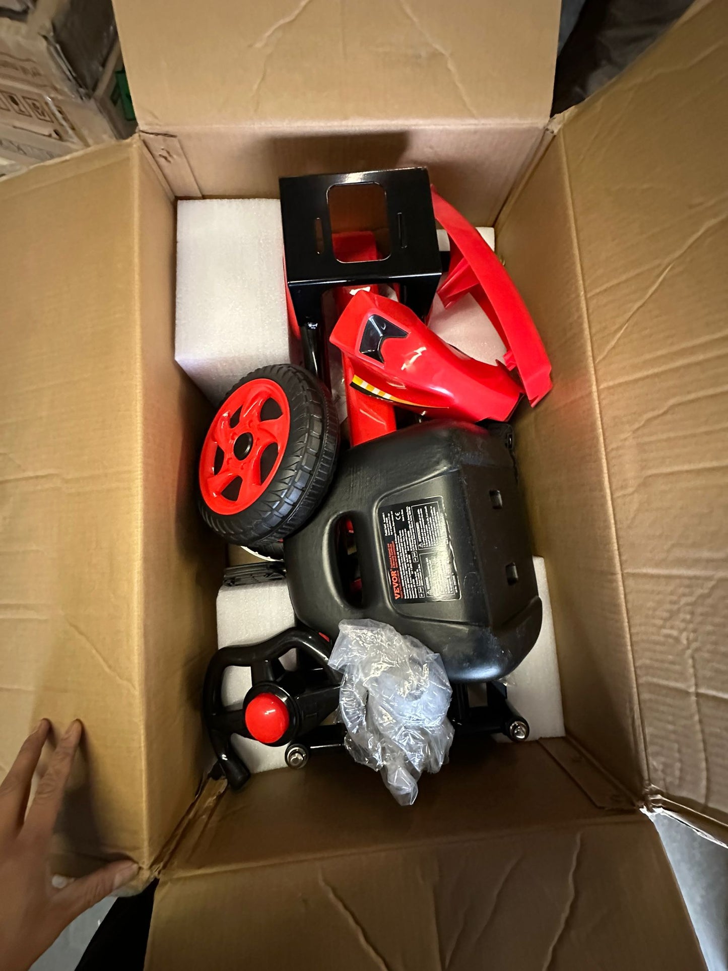 (New Open Box) VEVOR Kids Pedal Go Kart, 4 Wheel Off-Road Pedal Go Cart Ride On Toy for Kids, Steering Wheel, Adjustable Seat, Non-Slip Big Wheels, Outdoor Racer Ride On Pedal