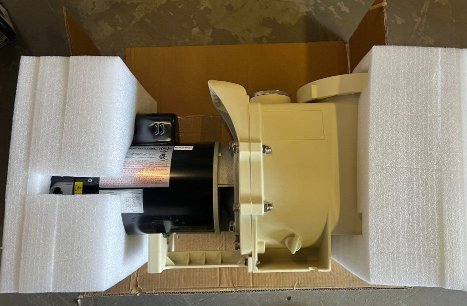 (New Open Box) LINGXIAO 1.5 HP Pool Pump, 6815 GPH High Flow Self Priming, 115V/230V, Low Noise, Above/Ground with Filter Basket, 2"/1.5" Fittings