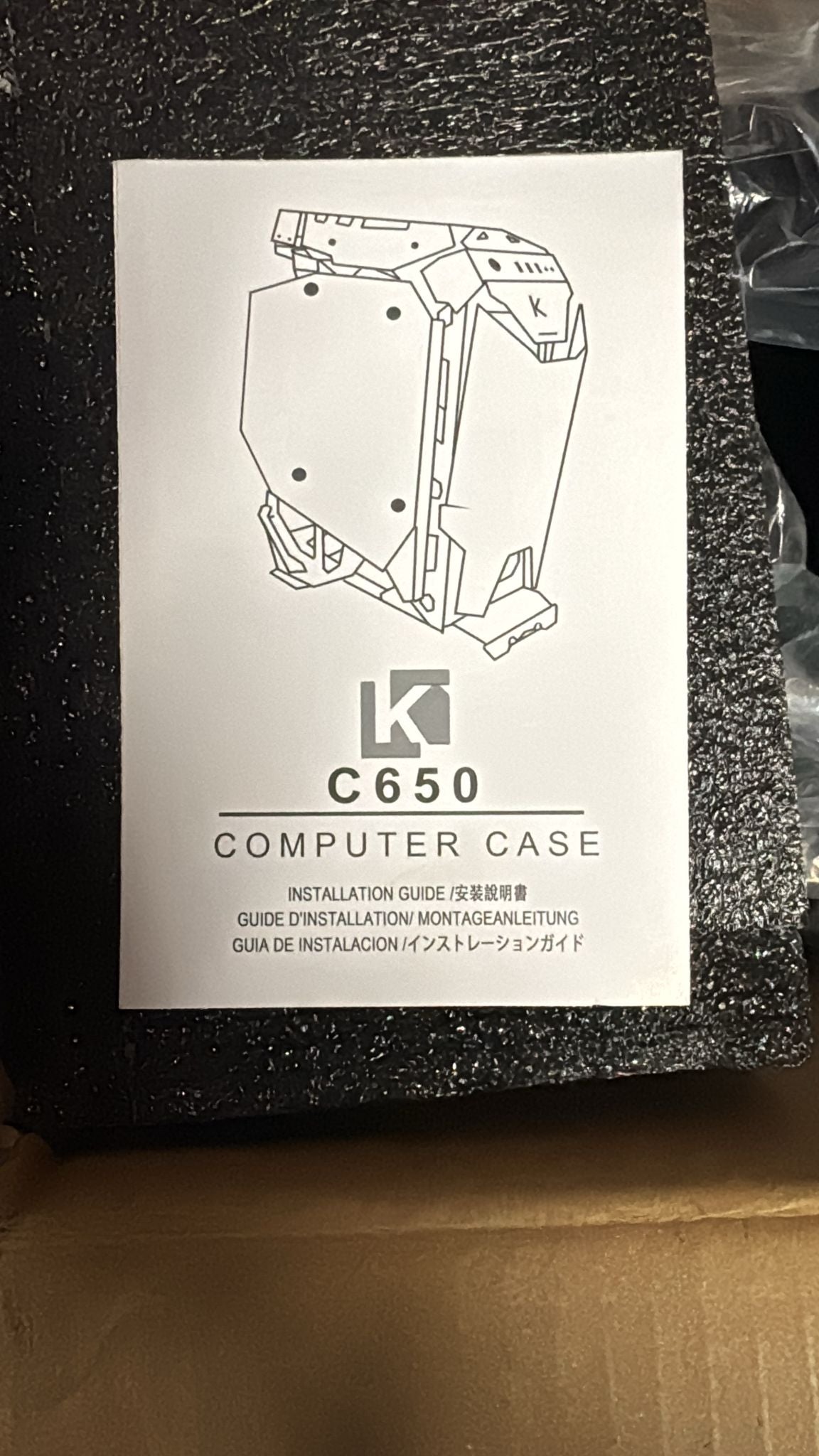 (New Open Box) KEDIERS C650 PC Case - ATX Tower Gaming Computer Case with Tempered Glass,White