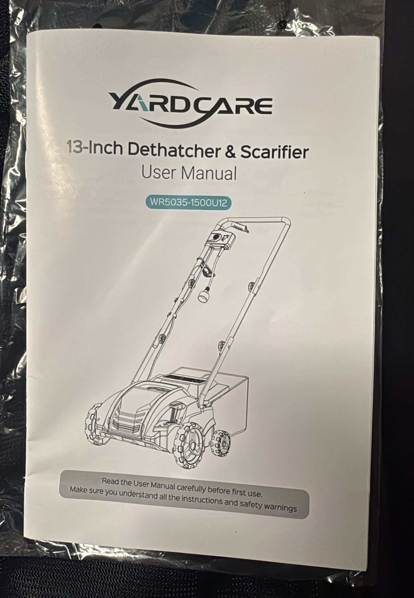 (New Open Box) YardCare 2-in-1 Electric Dethatcher & Scarifier – 12 Amp Motor | Adjustable Depth | Collection Bag