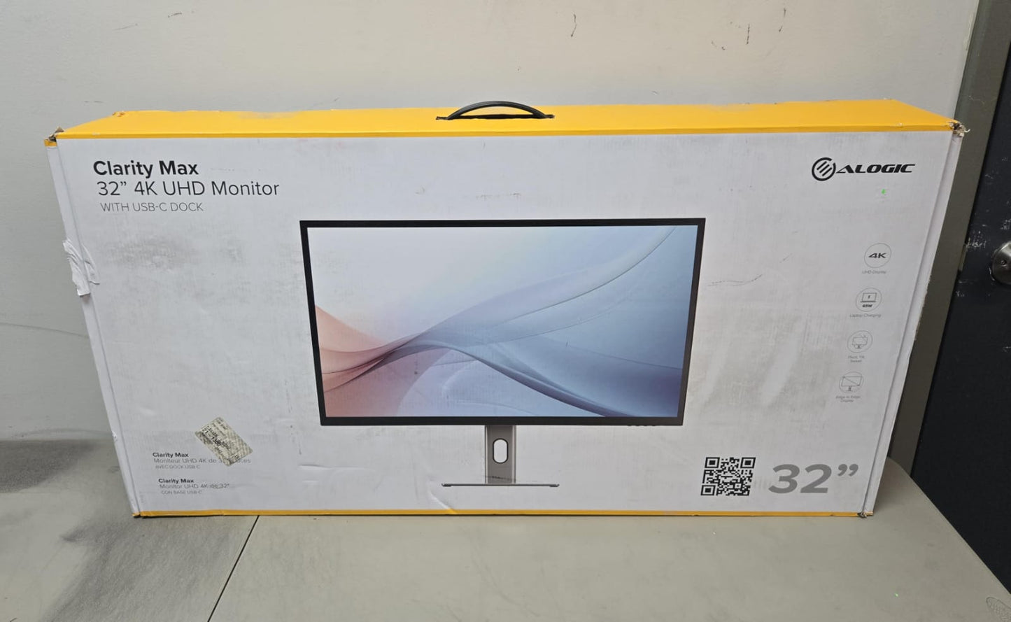(Brand New) ALogic Clarity Max 32" UHD 4K Monitor with 65W Power Delivery