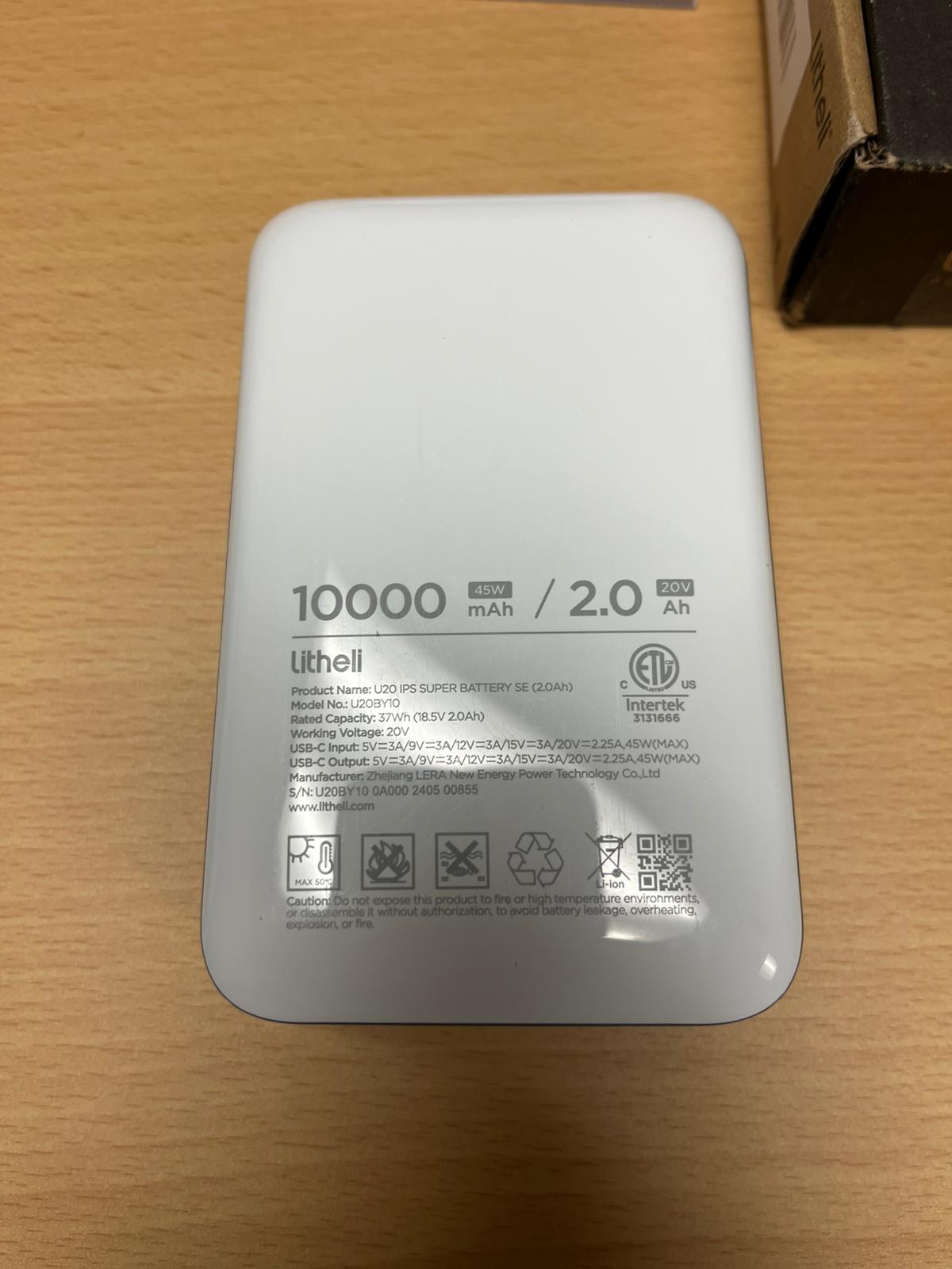 (New Open Box) Litheli Battery Pack 20V, 2.0Ah Replacement Lithium Batteries U20 Series Power Tools (SE Version)