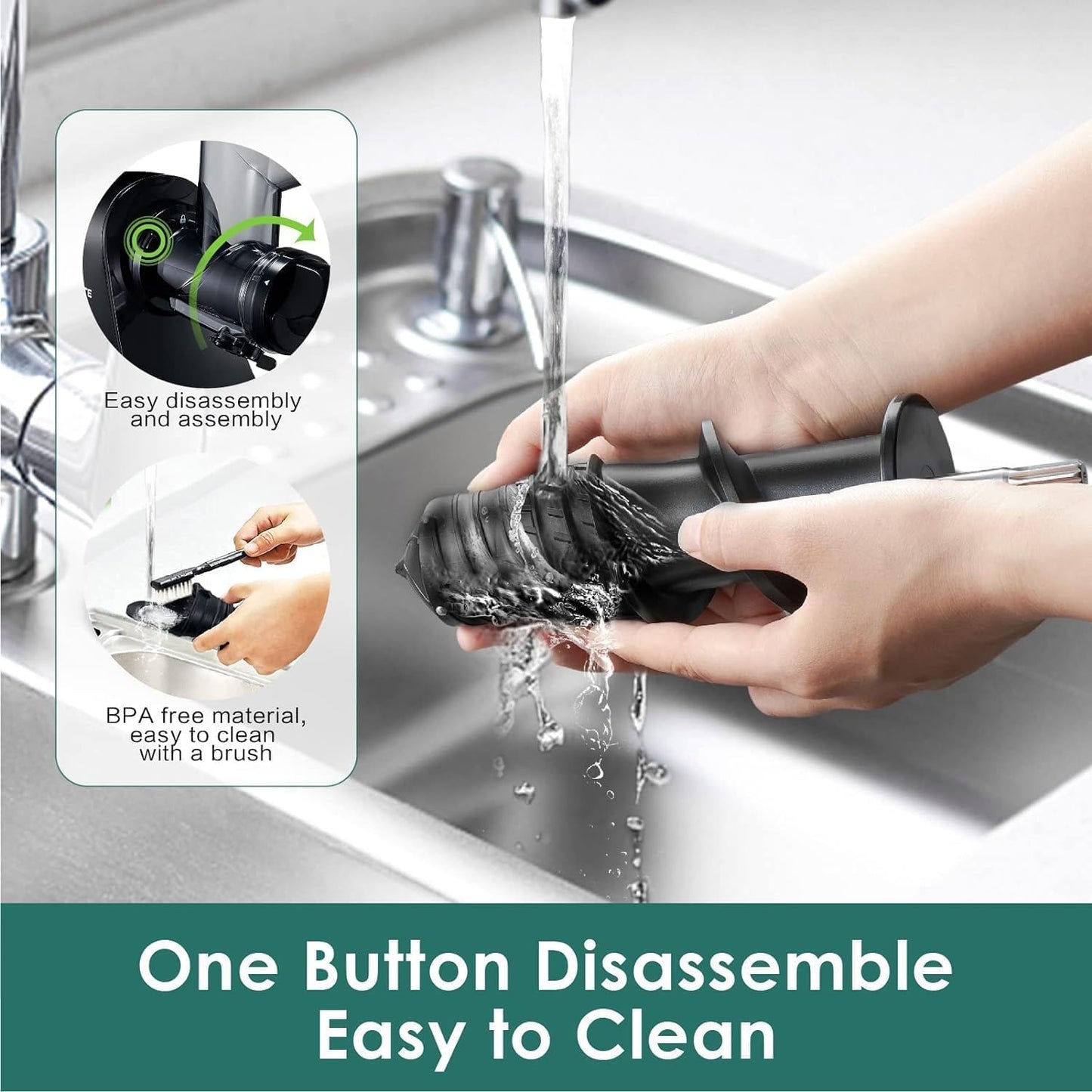 (New Open Box) Cold Press Juicer, Fretta Masticating Slow Juicer Extractor, Juice Maker Machine