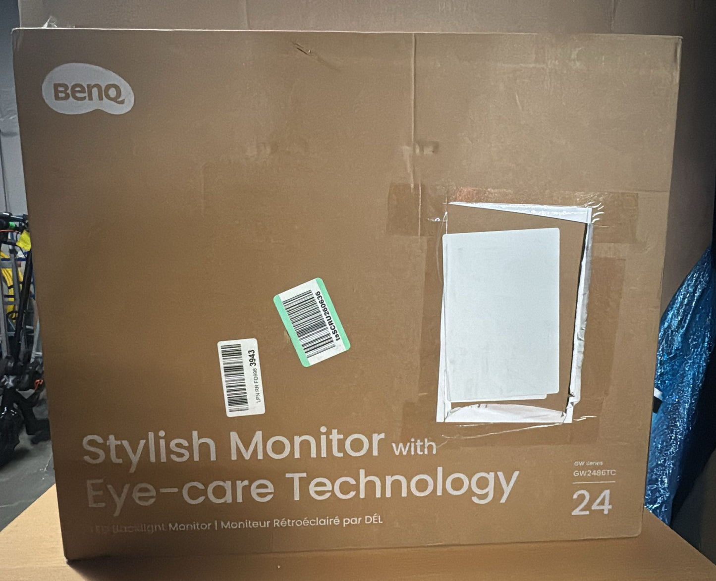 (New Open Box) BenQ GW2486TC 24" Office Monitor – USB-C | IPS | Height Adjustable | Eye-Care Tech