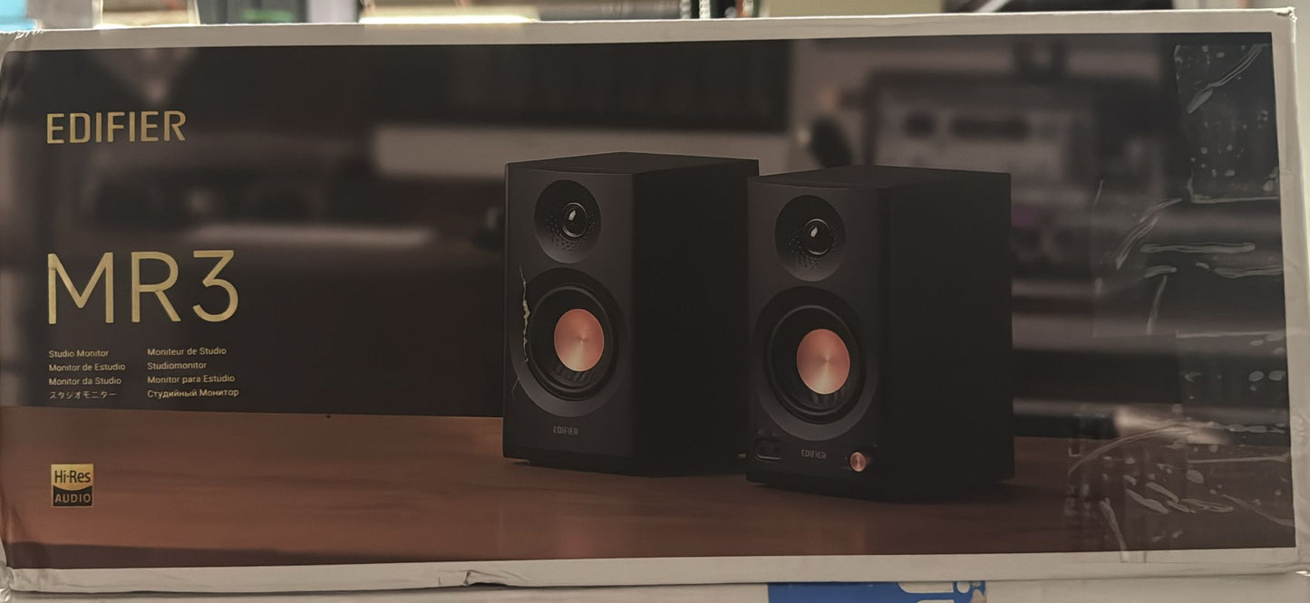 (New Open Box) Edifier MR3 Powered Studio Monitor Speakers, Hi-Res Audio Certified Bluetooth V5.4