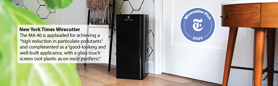 Medify MA-40 Air Purifier with H13 True HEPA Filter | 840 sq ft Coverage | for Allergens, Smoke, Smokers, Dust, Odors, Pollen, Pet Dander | Quiet 99.9% Removal to 0.1 Microns | White